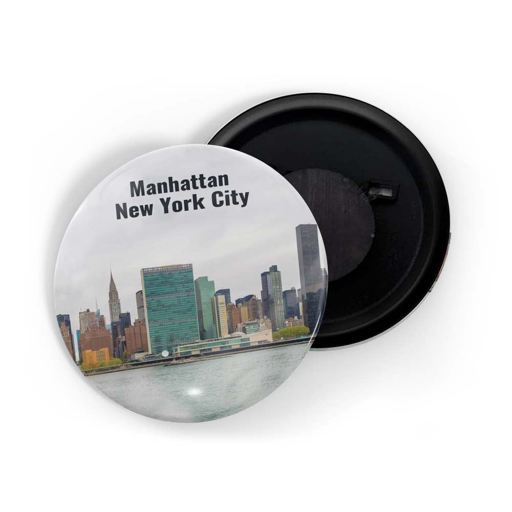 dhcrafts Fridge Magnet Multicolor Famous Tourist Place Manhattan New York City D1 Glossy Finish Design Pack of 1